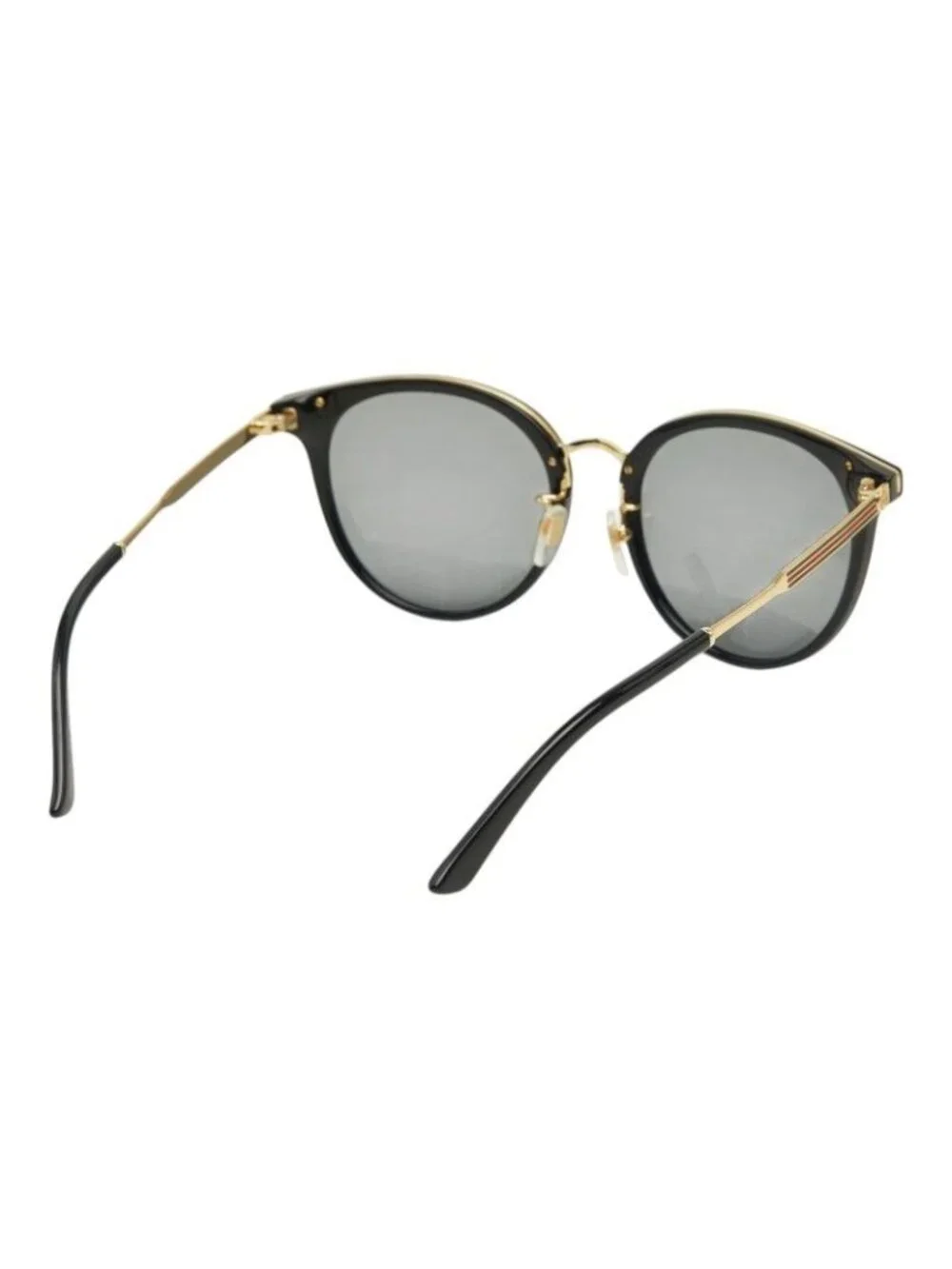 Gucci Interlocking Sunglasses Black Gold Acetate Eyewear